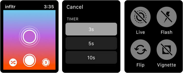 infltr Infinite Filters Apple Watch Photos App Screenshot