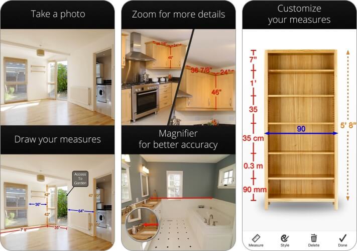 Photo Measures iPhone and iPad Interior Design App Screenshot