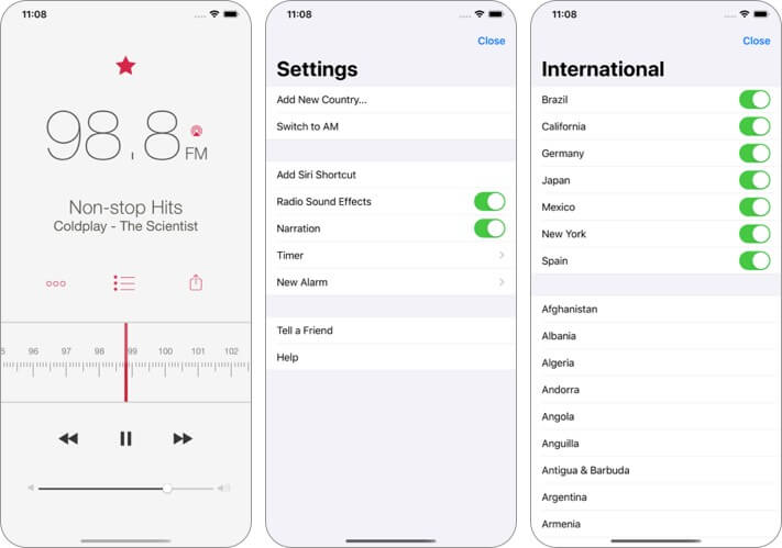 radioapp iphone and ipad app screenshot