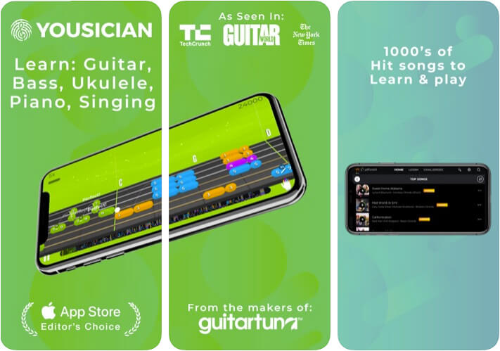 ‎yousician guitar iphone and ipad app screenshot