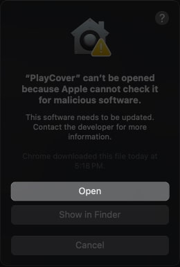 Open PlayCover