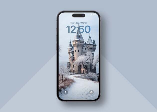 Snow castle Depth Effect wallpaper for iPhone