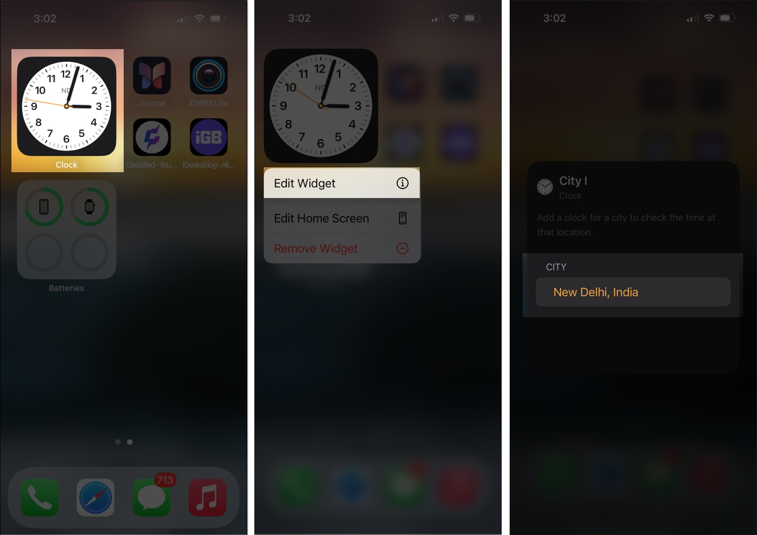 Edit your widgets on iPhone