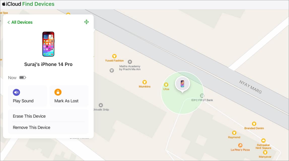 Find a lost iPhone using Find My