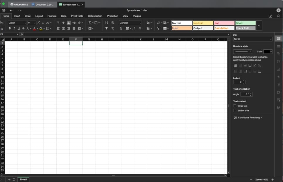 Onlyoffice powerful spreadsheet editor