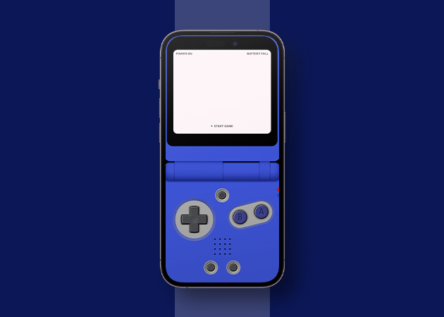 Blue Retro Gameboy wallpaper