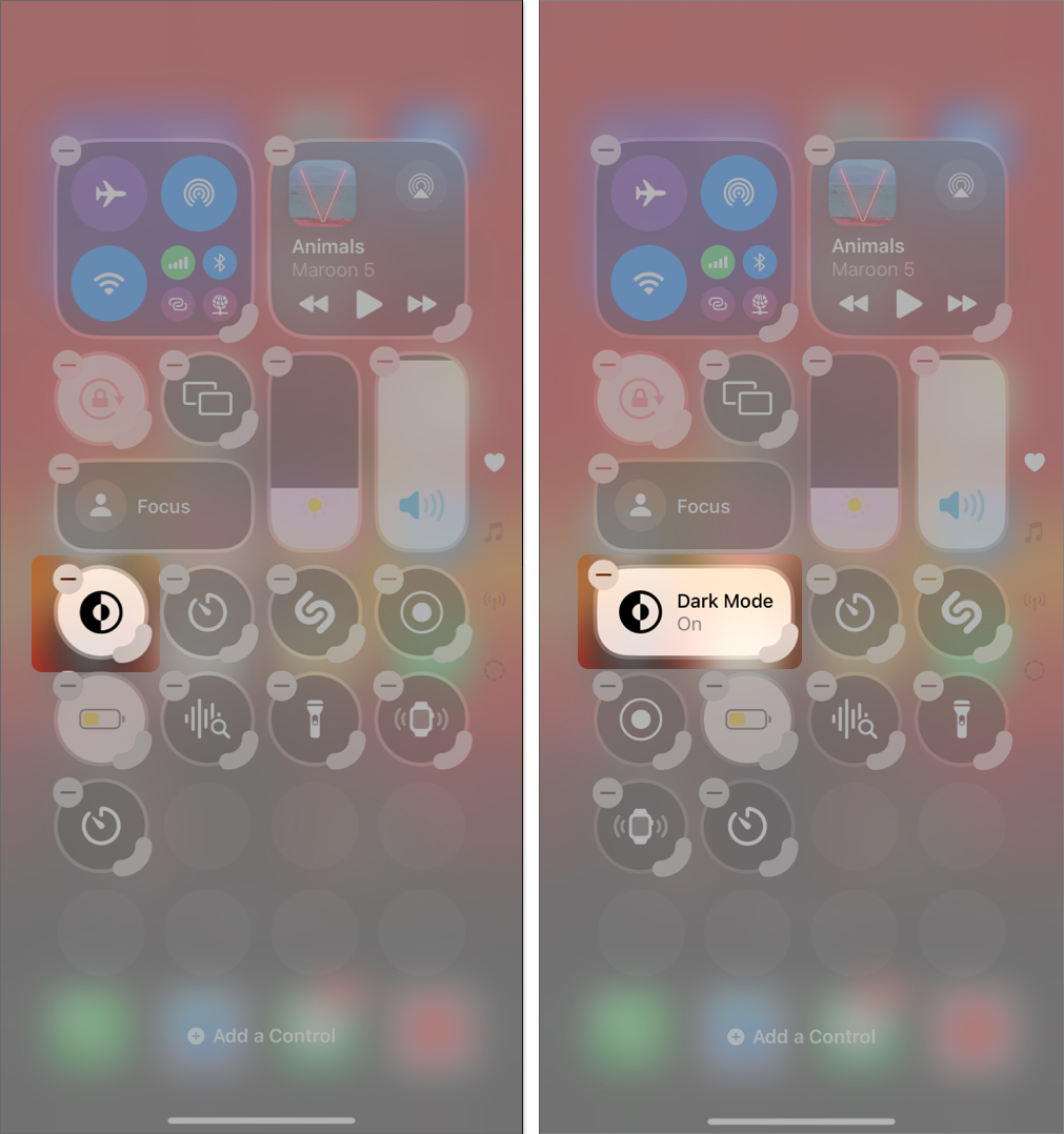 Change control size with iOS 18 Control Center