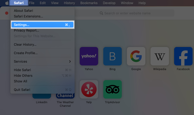 Click on Safari Settings to enable Safari Highlights feature