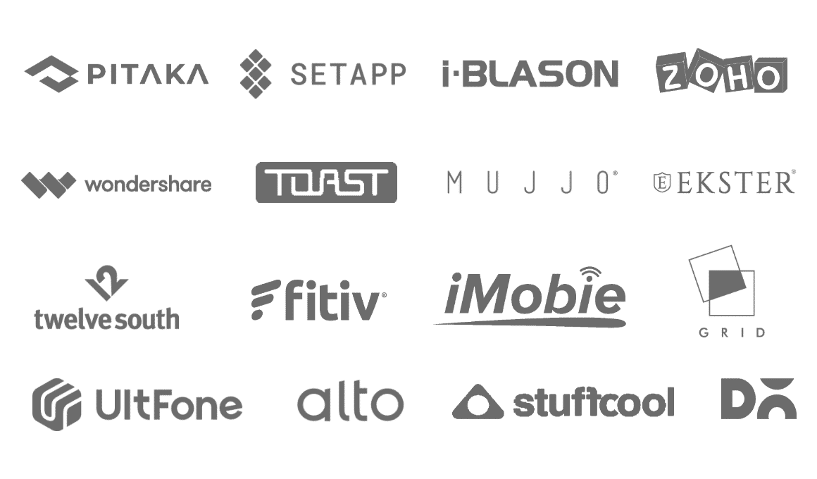 Image showcasing the Brand logos that trust iGeeksBlog