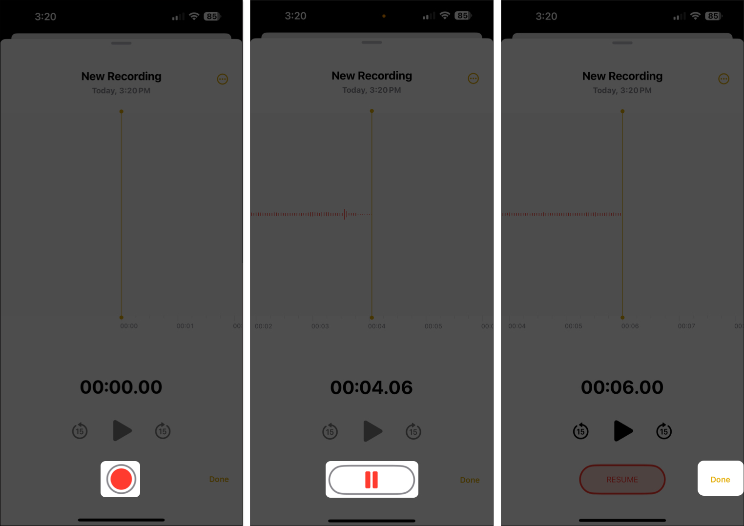 Record live transcription in Notes app on iPhone