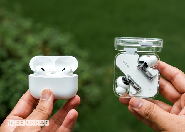 AirPods and Nothing earbuds comparison