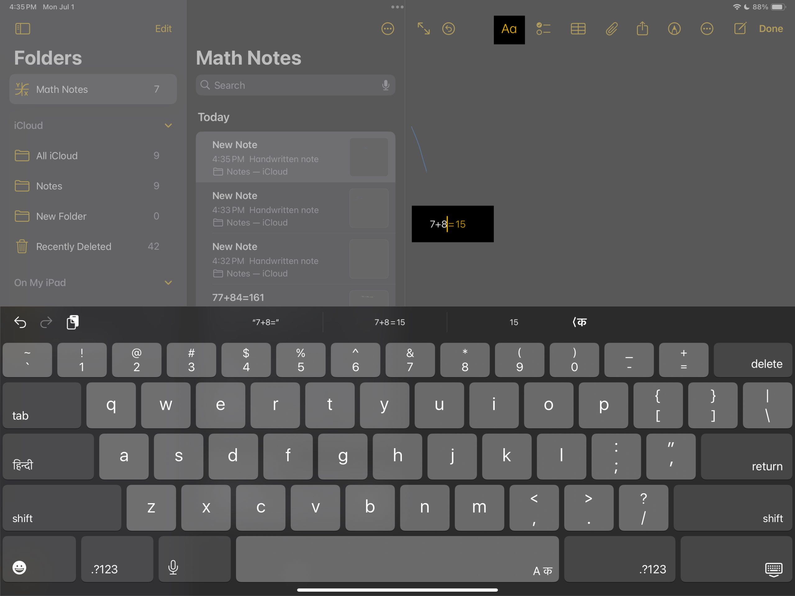 Aa button to input using keyboard.