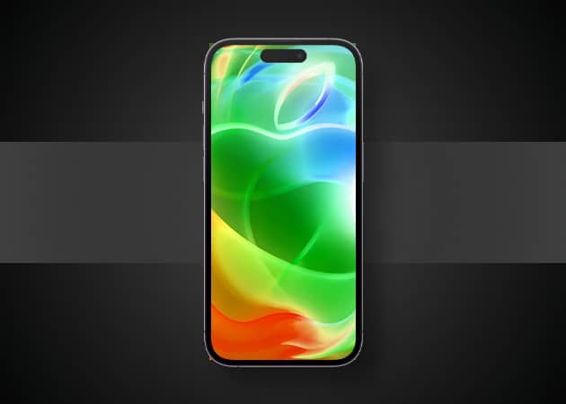 Download Green Apple Glowtime event wallpaper for iPhone