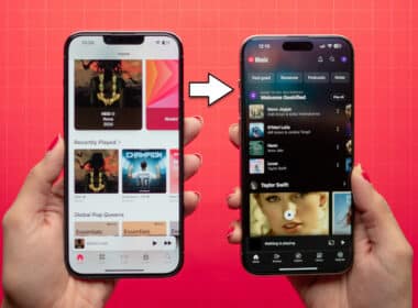 Apple Music and YouTube Music apps on iPhones.