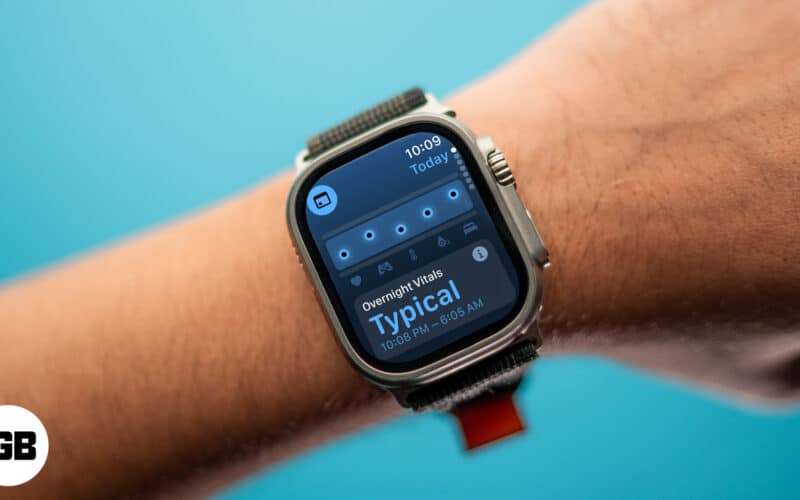 Vitals app on an Apple Watch