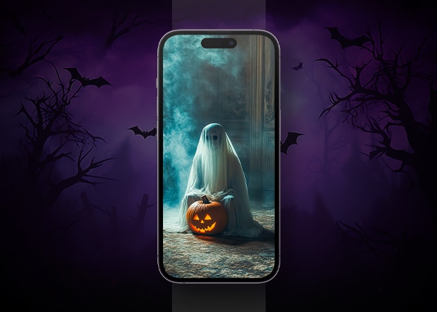 Ghostly Guardian Halloween wallpaper