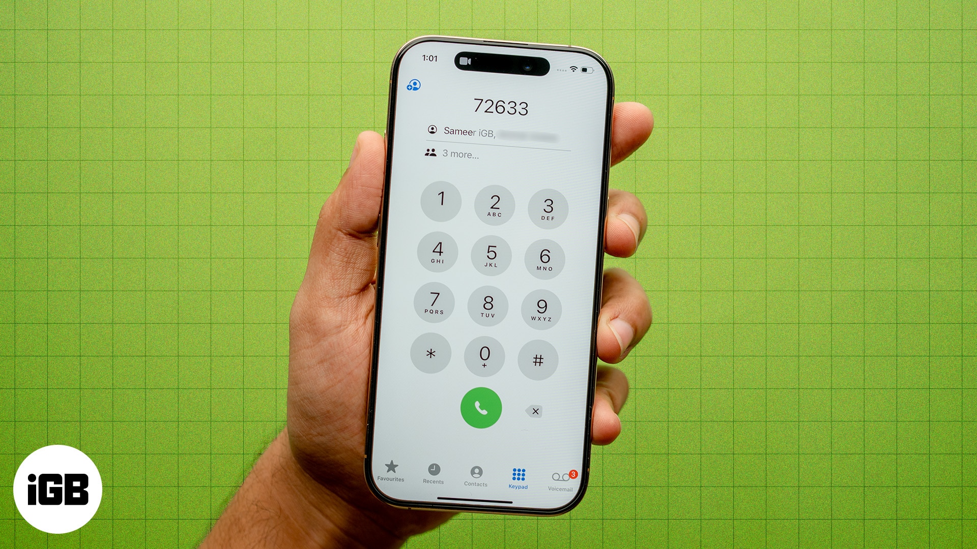 Using T9 Dialing on an iPhone running iOS 18.