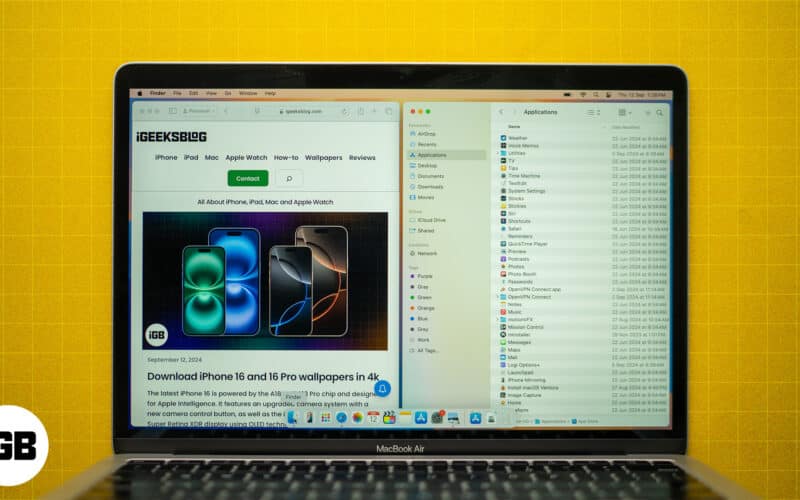 How to split screen on Mac