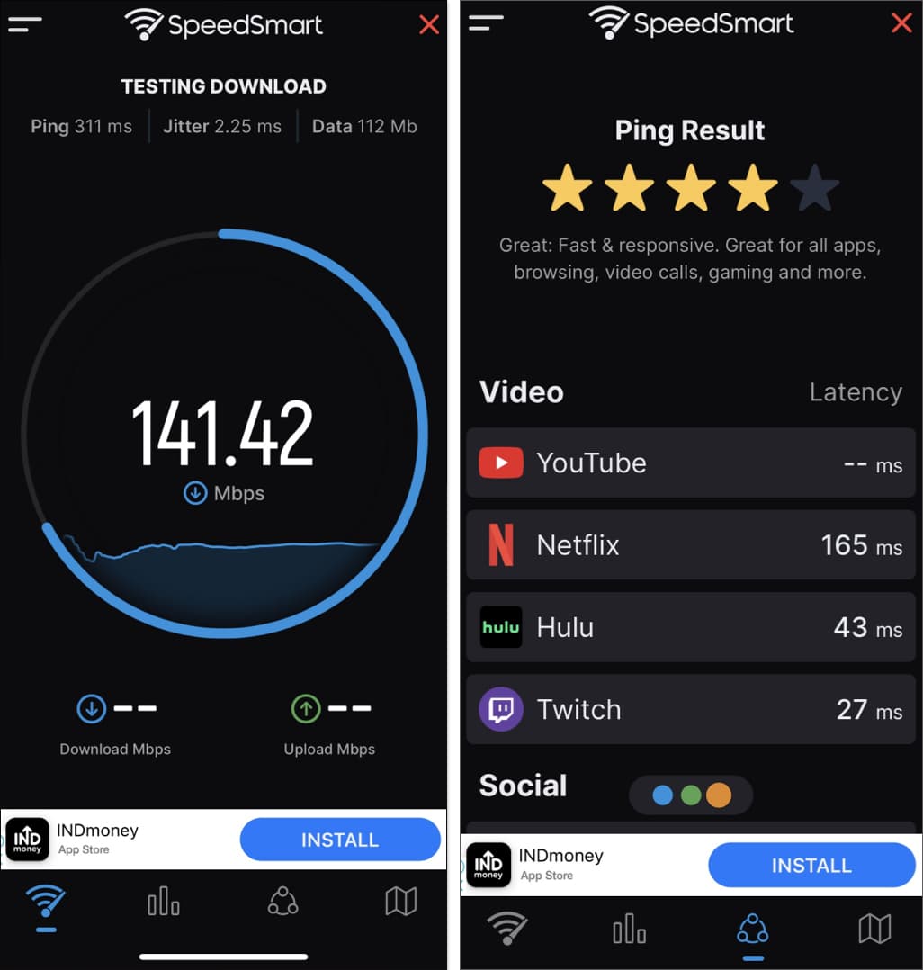 Speed Test SpeedSmart Internet app