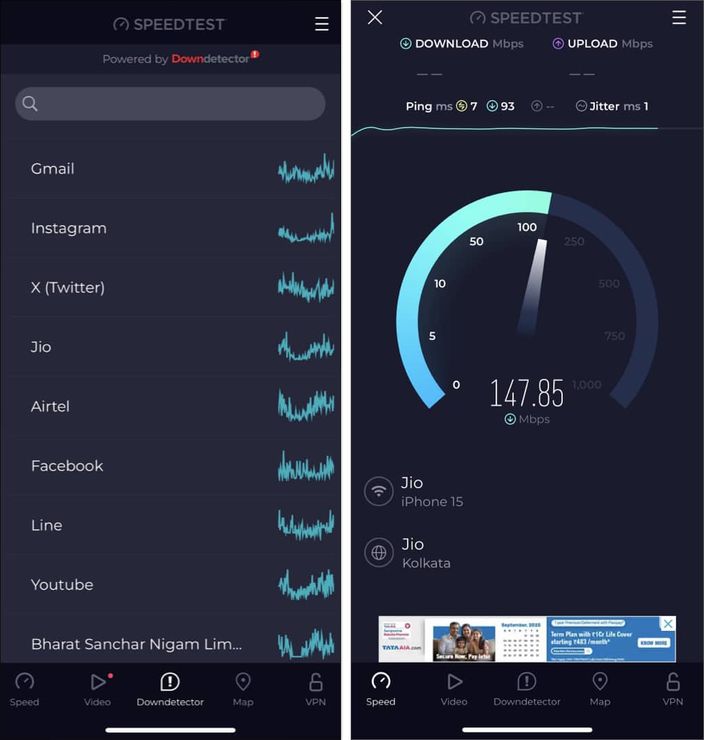 Speedtest by Ookla iOS app