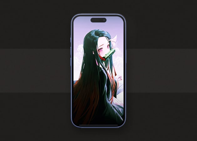 Aesthetic Nezuko Demon Slayer wallpaper for iPhone