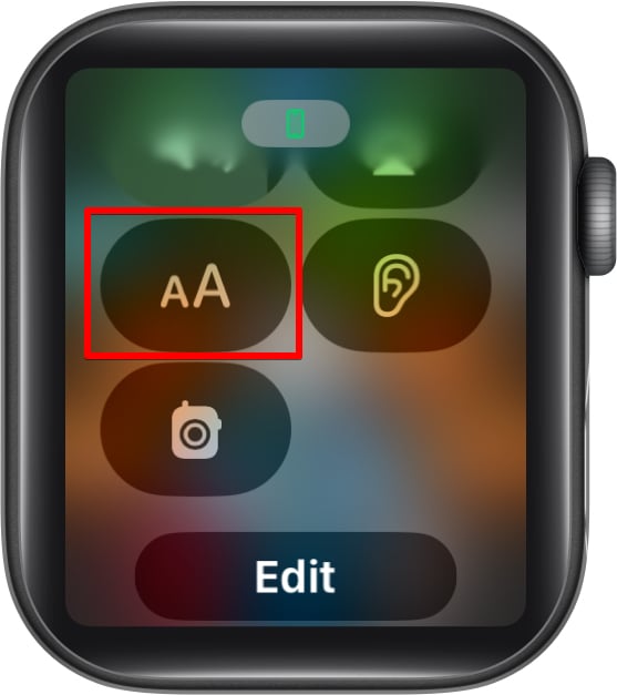 Double A icon on Apple Watch Control center