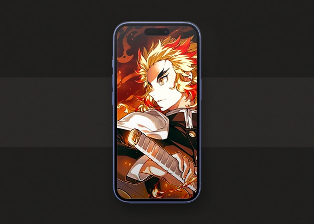 Flaming Rengoku wallpaper for iPhone