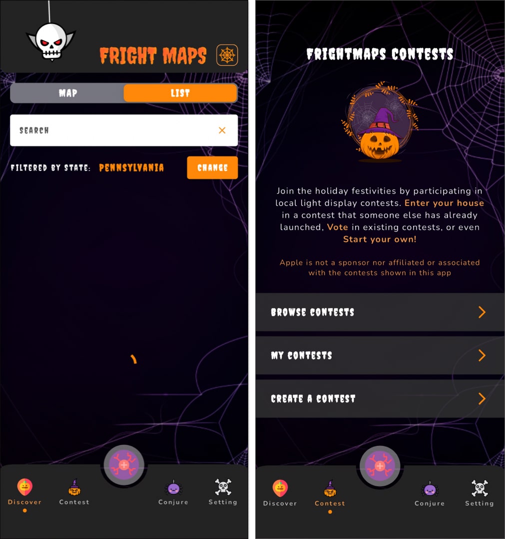 FrightMaps Haunt Finder