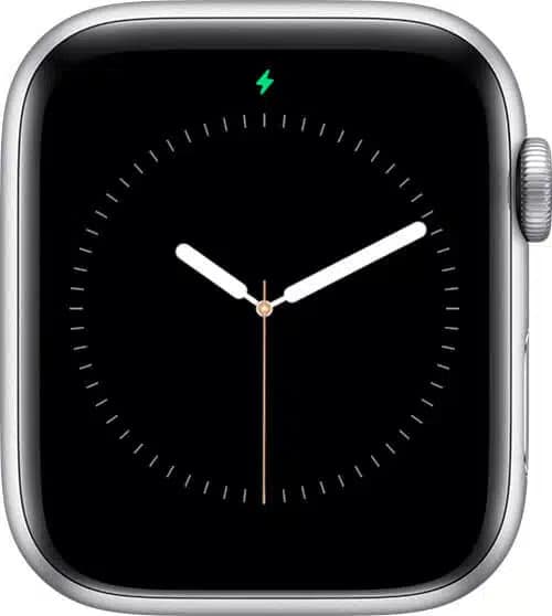 Green charging icon on watchOS