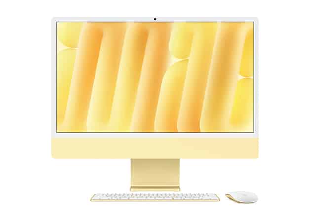 iMac M4 yellow wallpaper