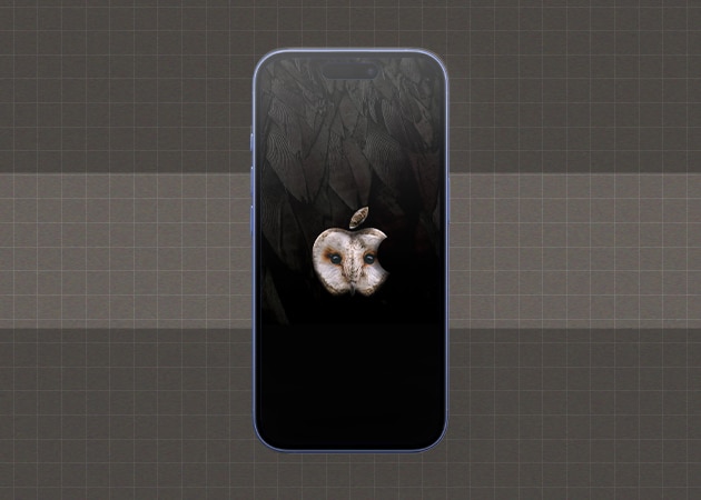 Creepy Owl Apple Logo