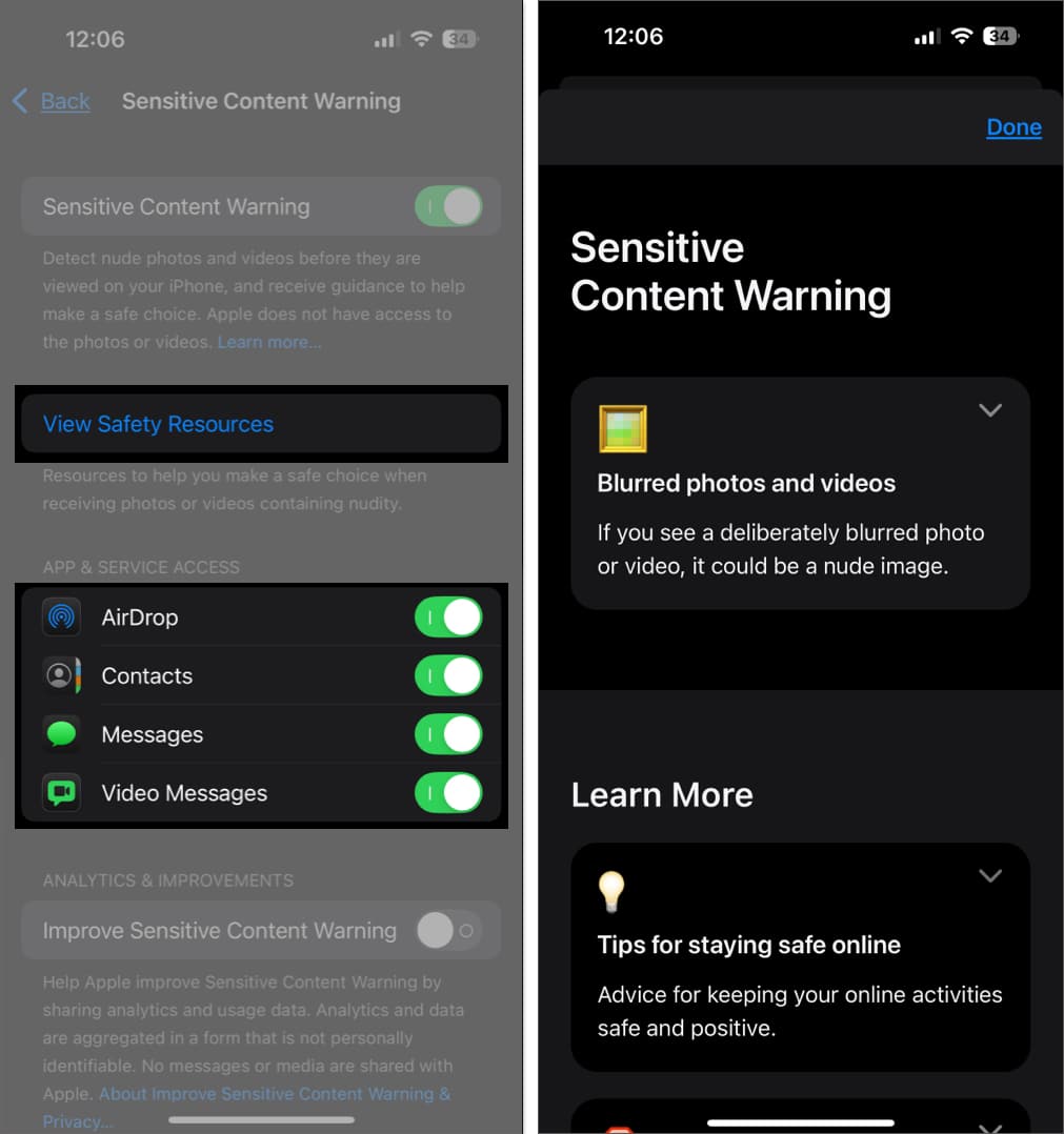 Customize Privacy Security settings on iPhone