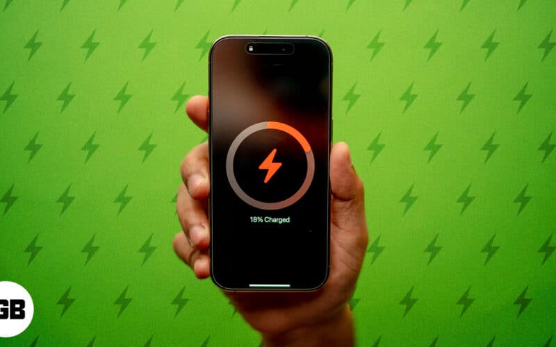 Charging symbol on an iPhone