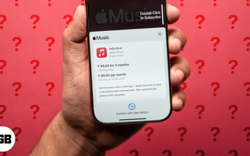 Apple Music subscription purchase screen on an iPhone