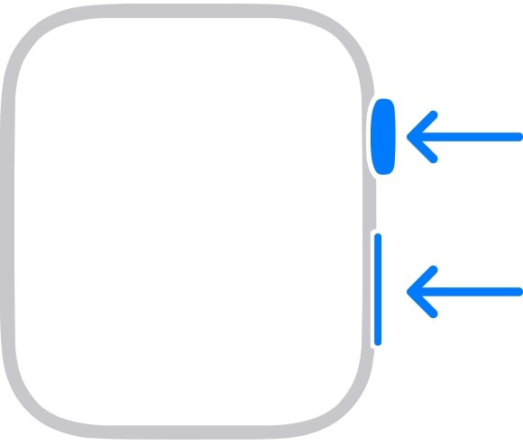 Press Digital crown and side button to take screenshot on Apple Watch