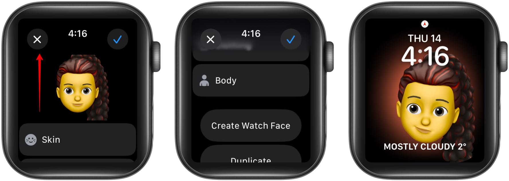 Setting a Memoji as a watch face on an Apple Watch