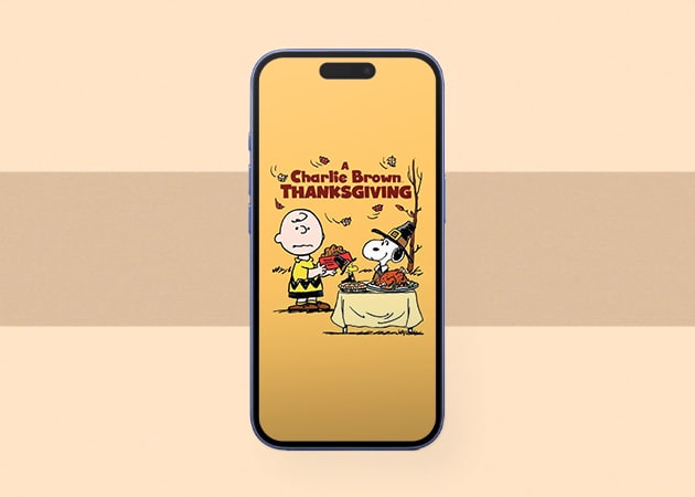 Snoopy and Charlie Brown Thanksgiving iPhone wallpaper