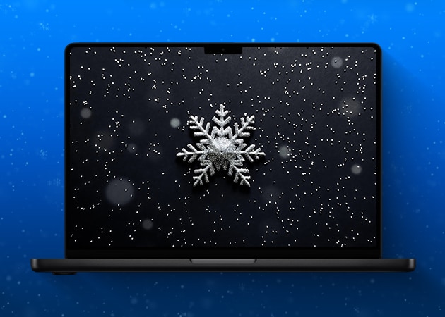 Snowflake Christmas Mac background