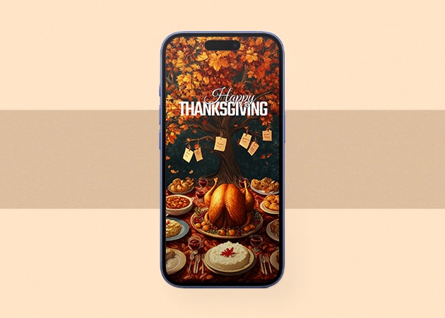 Thanksgiving thankful iPhone wallpaper