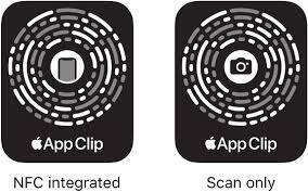 App Clip NFC tag and QR code