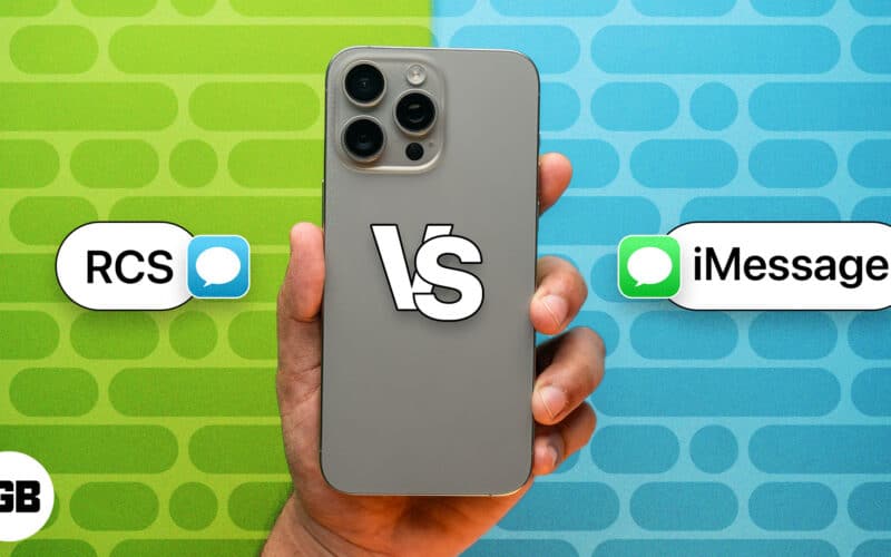 RCS vs iMessage on an iPhone