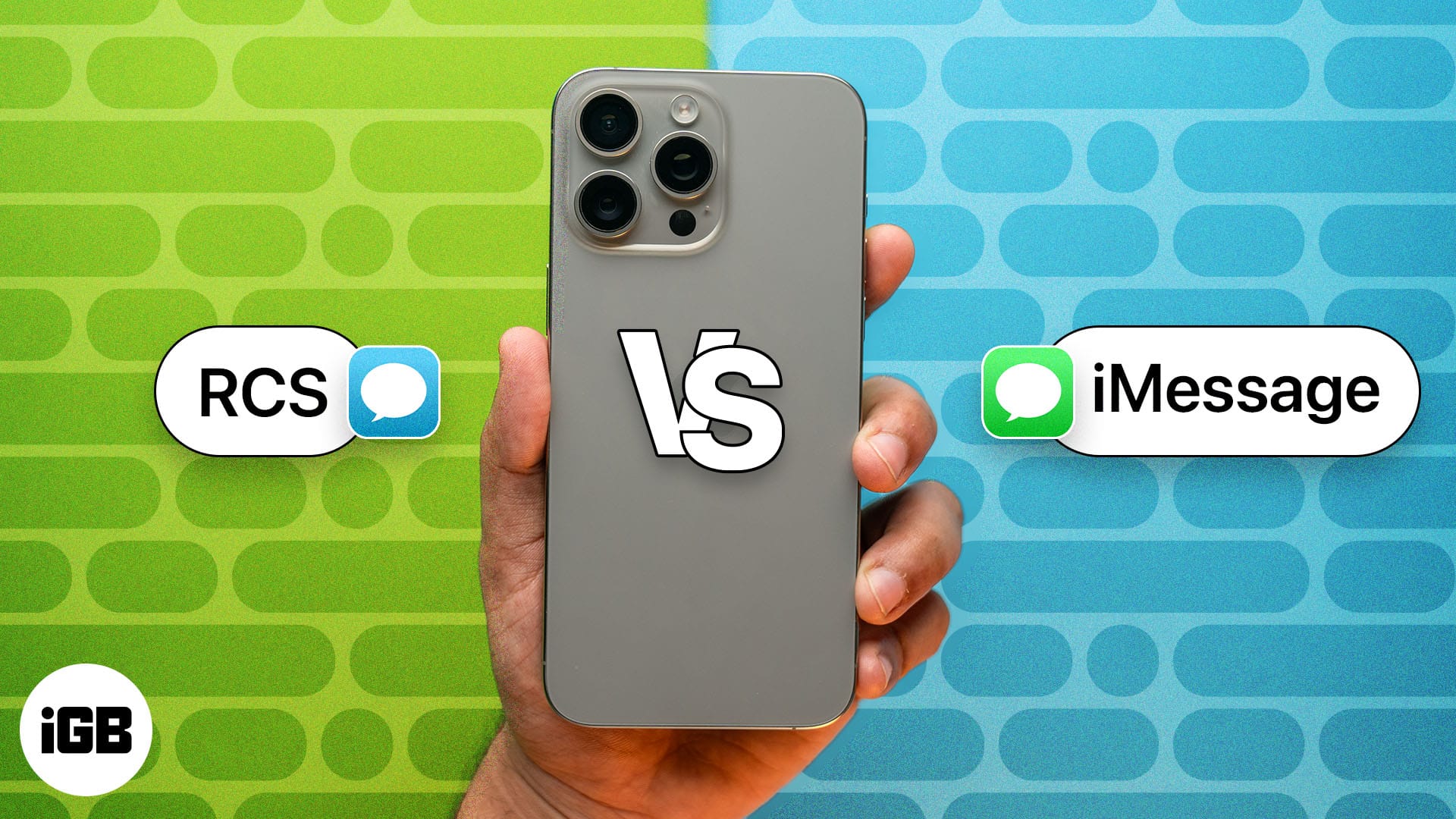 RCS vs iMessage on an iPhone