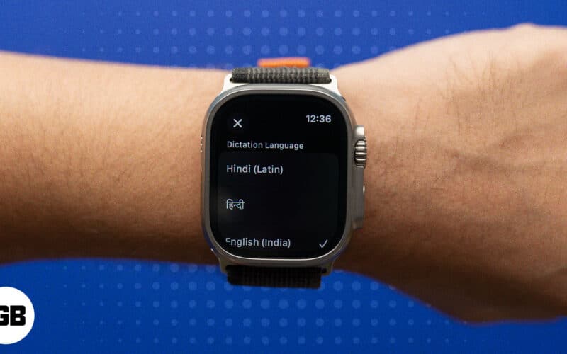 Changing the Dictation language on an Apple Watch