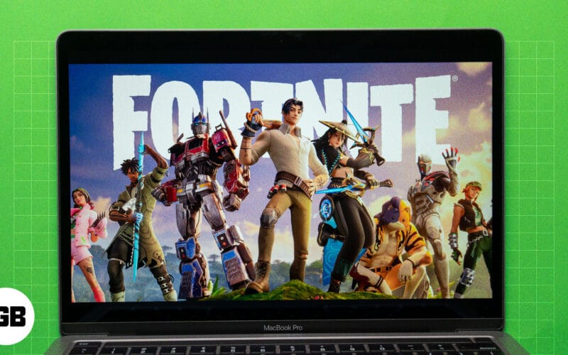 Playing Fortnite on a MacBook