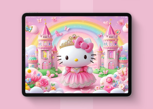 Y2K Hello Kitty iPad wallpaper