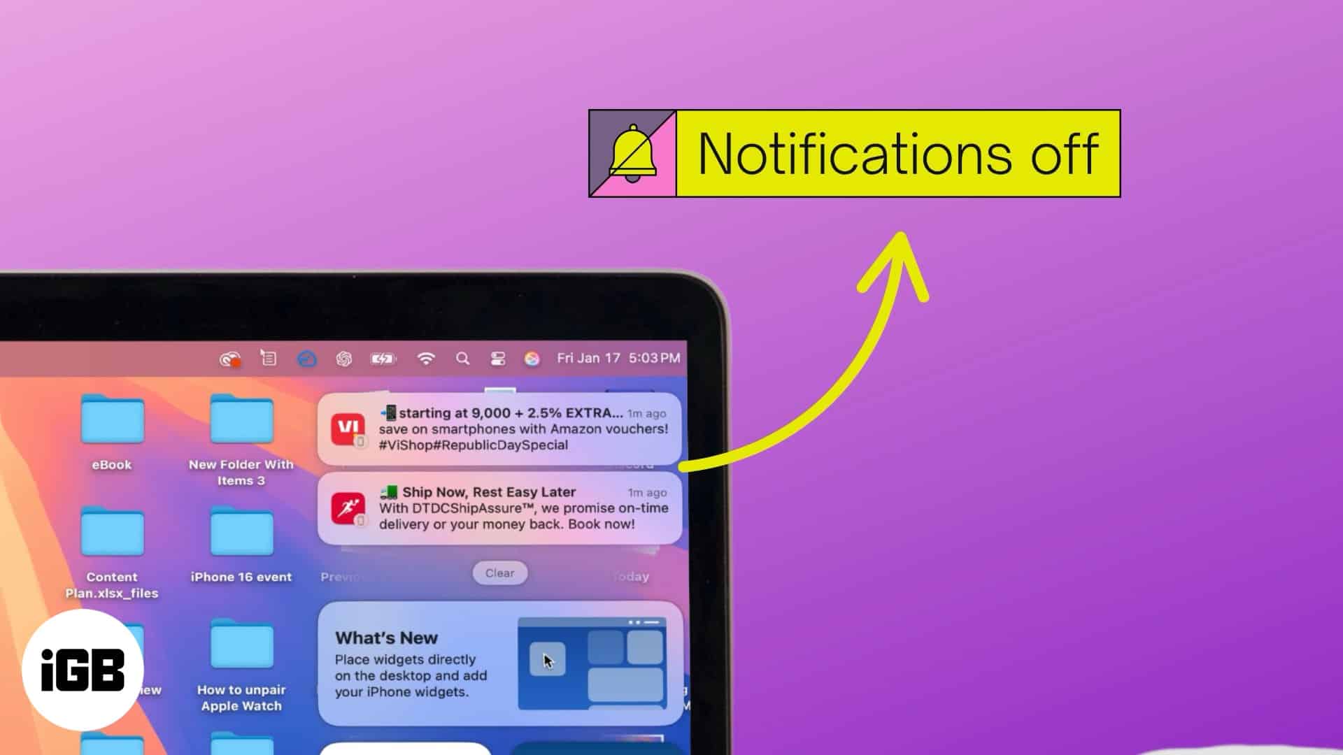 Turn off iPhone notifications on Mac