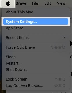 Accessing System Settings on Mac