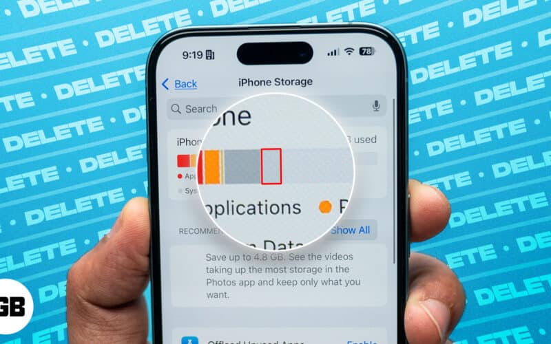 iPhone Storage page in iOS Settings app